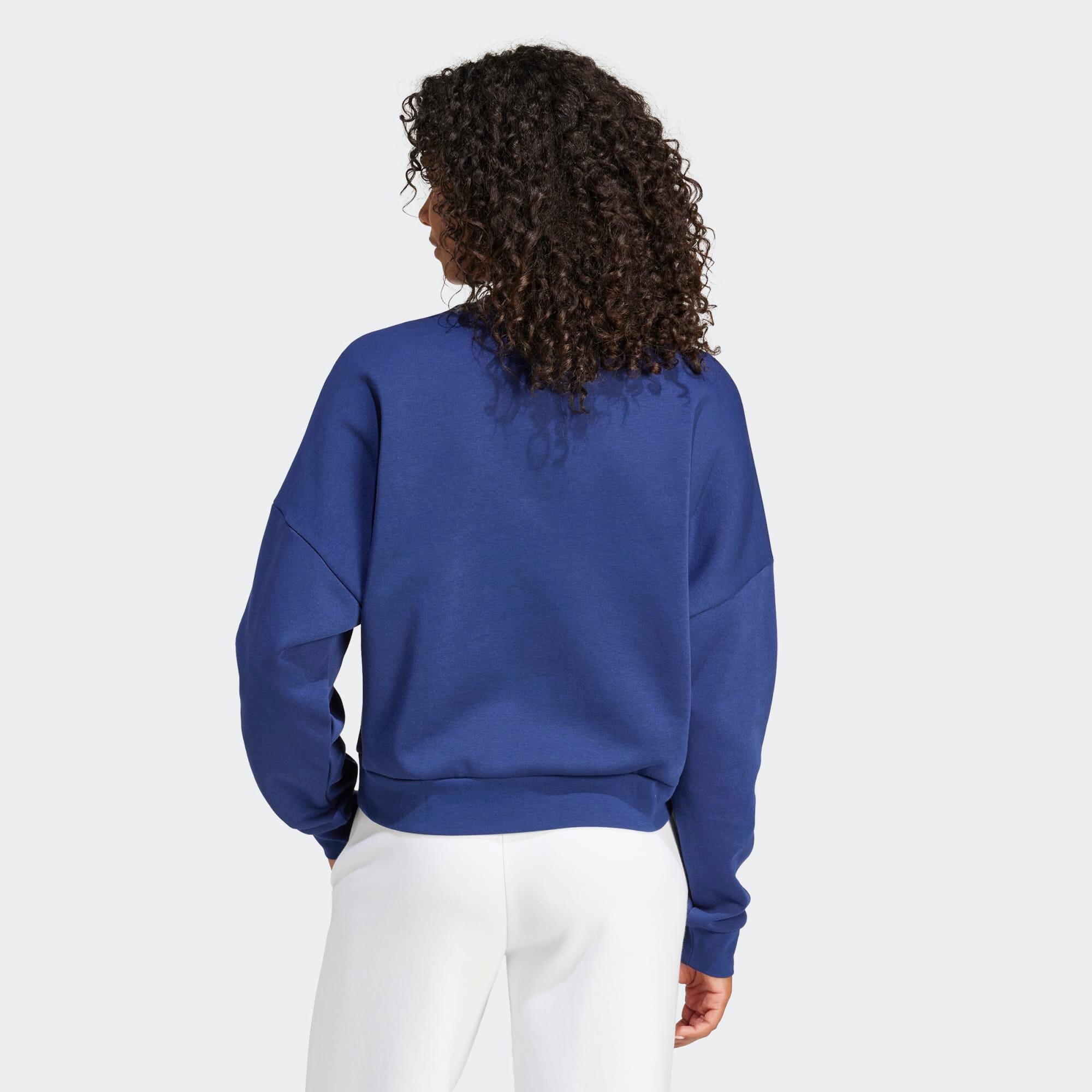 Fitness-Sweatshirt Damen, blau 3/5