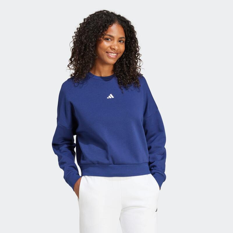 Sweat-shirt de fitness femme, bleu