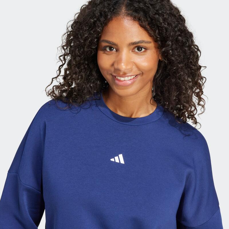 Sweat-shirt de fitness femme, bleu