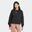 Sweat-shirt de fitness femme, noir
