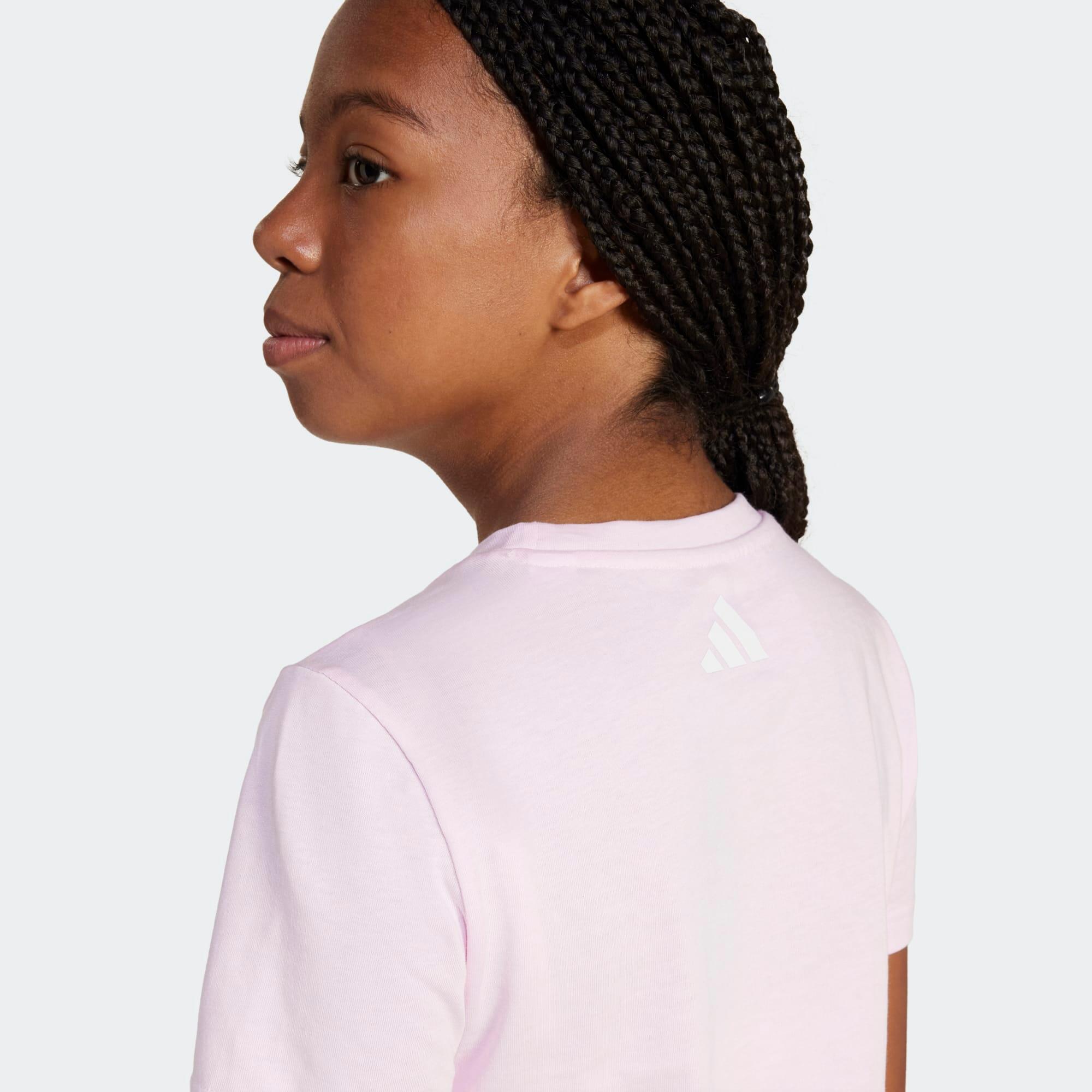T-shirt ADIDAS bambina ginnastica regular fit cotone rosa 10/13