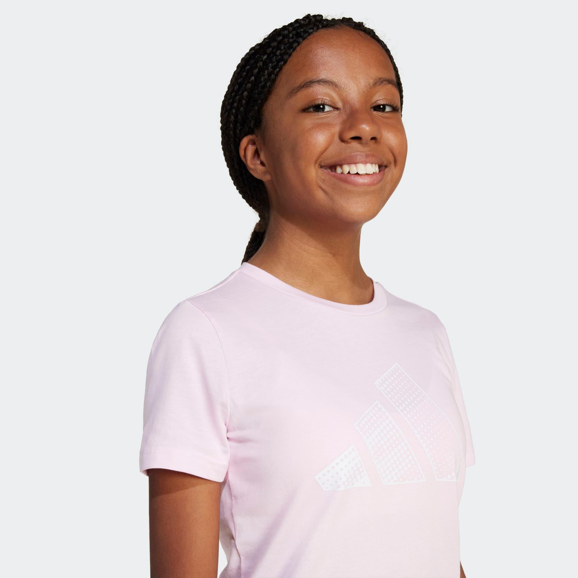 T-shirt ADIDAS bambina ginnastica regular fit cotone rosa 9/13
