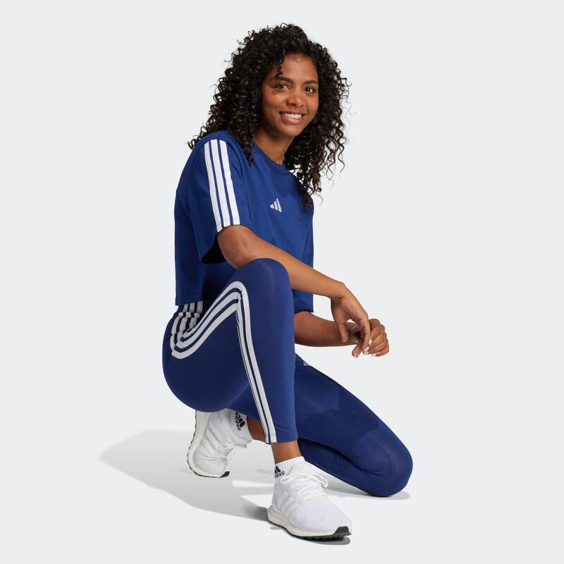 Colanți fitness bumbac ADIDAS Albastru închis Damă