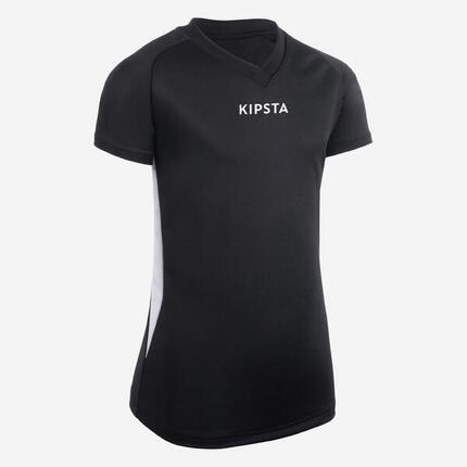 MAILLOT DE VOLLEY-BALL V100 FILLE NOIR