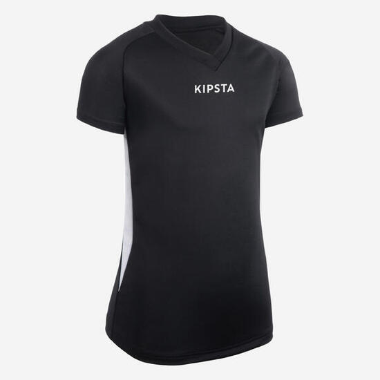 MAILLOT DE VOLLEY-BALL V100 FILLE NOIR