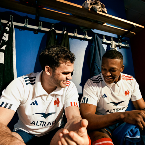 Maillot de rugby xv de france adulte , réplica ffr 2024/2025 bleu