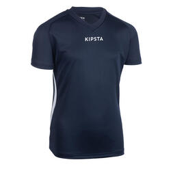 MAILLOT DE VOLLEY-BALL V100 FILLE BLEU MARINE
