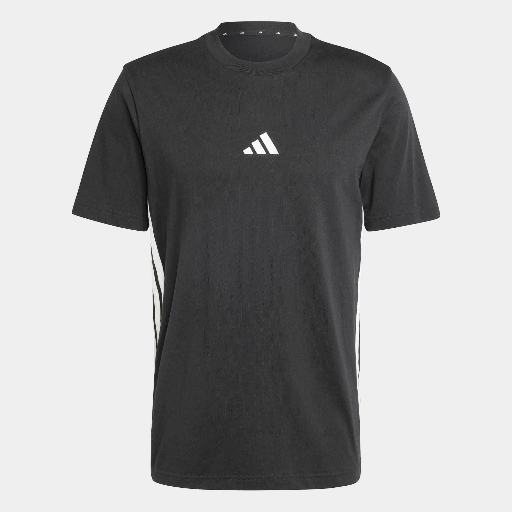 T-shirt nera ADIDAS uomo palestra regular fit cotone 7/7
