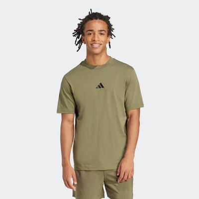 T-shirt ADIDAS uomo palestra regular fit cotone gialla