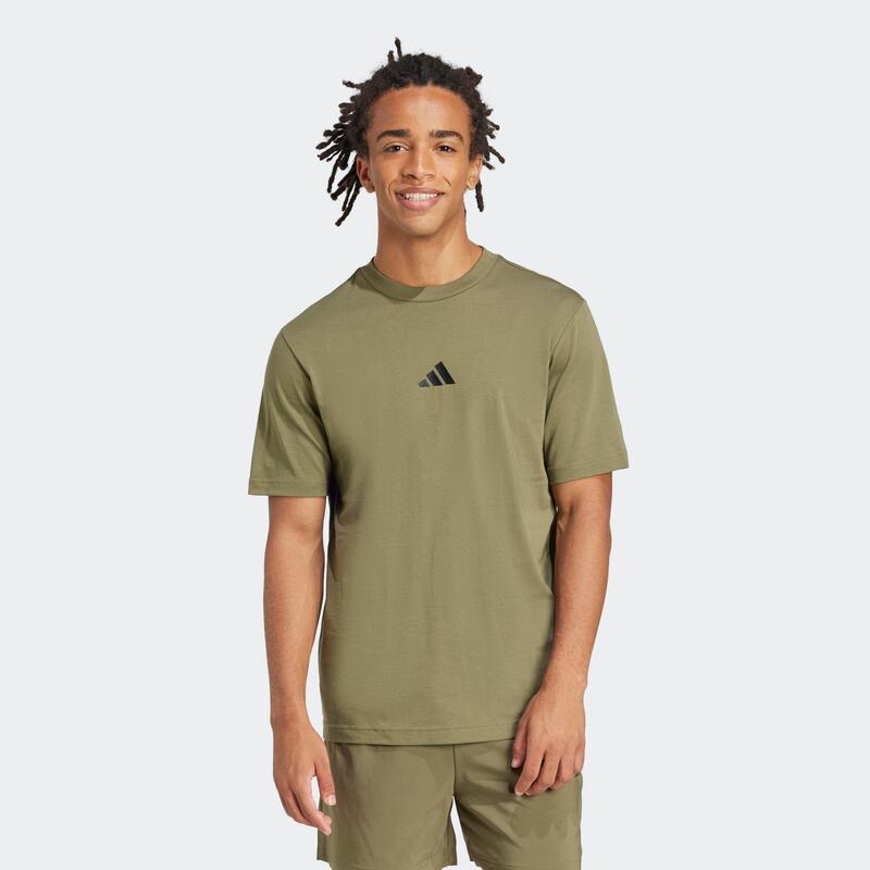 Tricou de fitness din bumbac ADIDAS Verde Bărbați