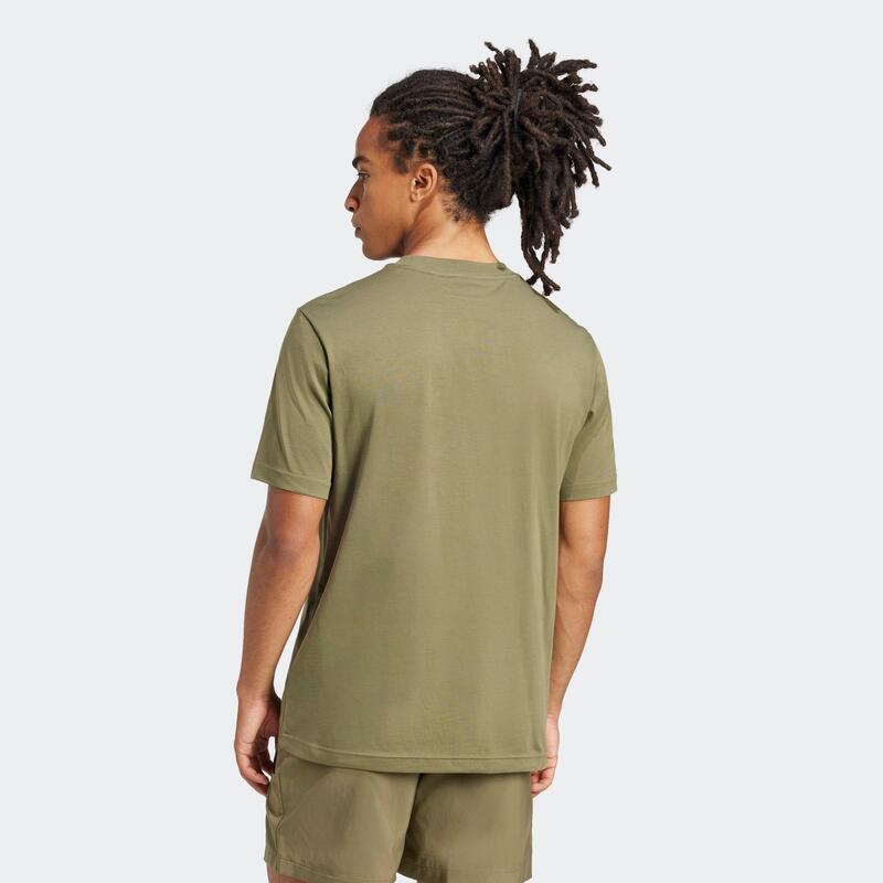 Tricou de fitness bumbac ADIDAS Kaki Bărbați