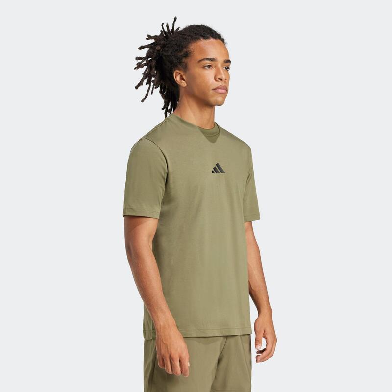 Tricou de fitness bumbac ADIDAS Kaki Bărbați