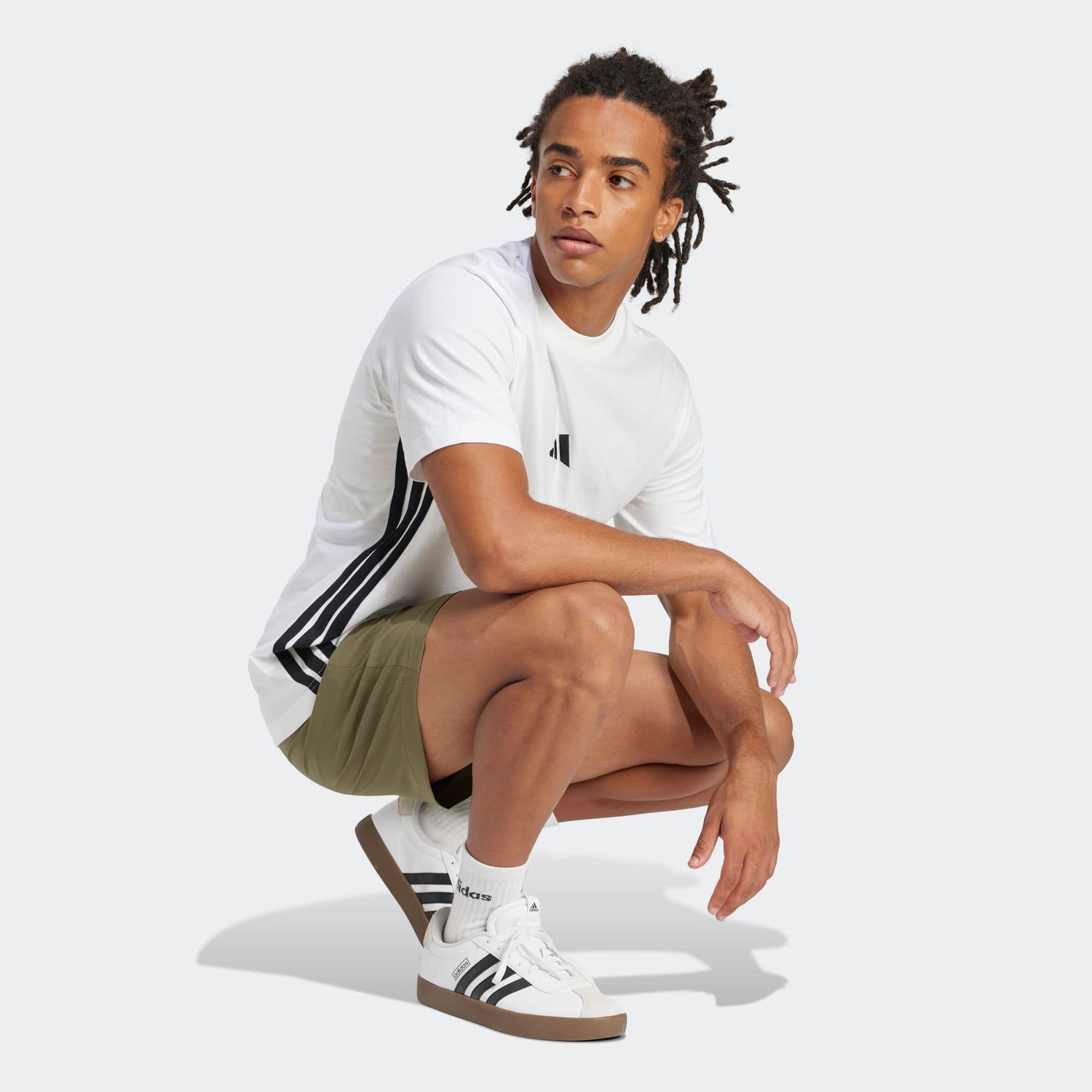 T-shirt de Fitness em Algodão Homem Adidas Branco 2/5