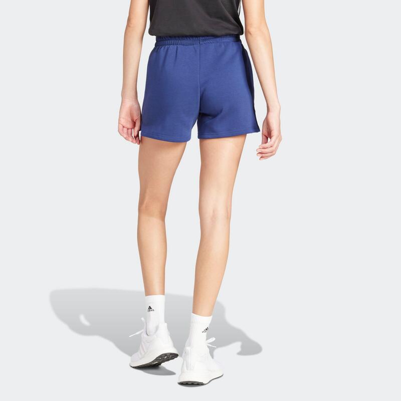 Short de fitness femme, bleu