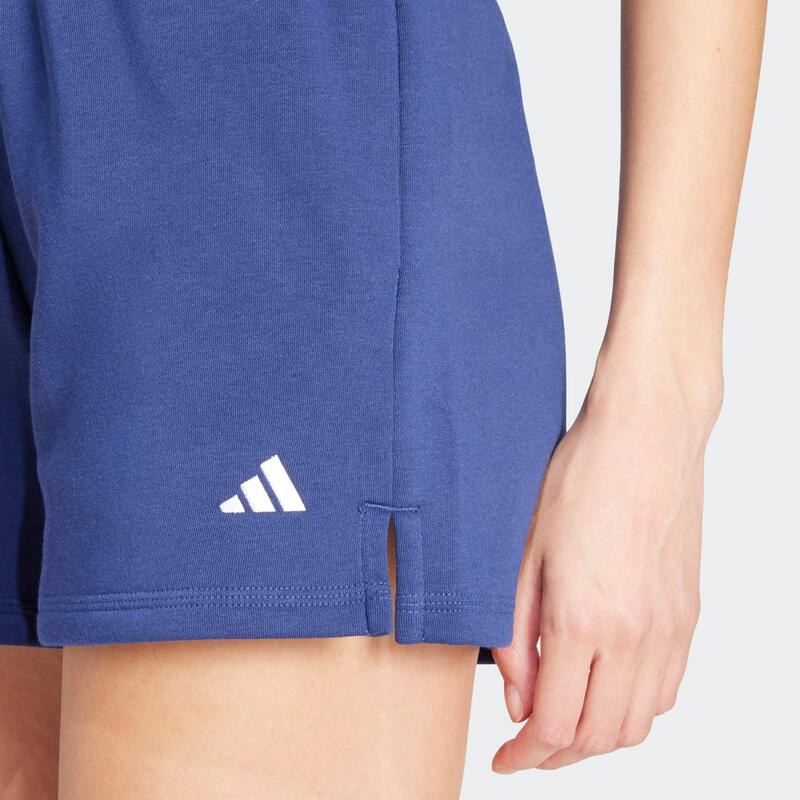 Short de fitness femme, bleu