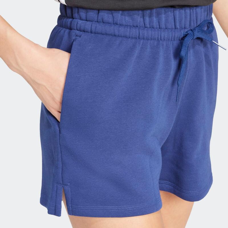 Short de fitness femme, bleu