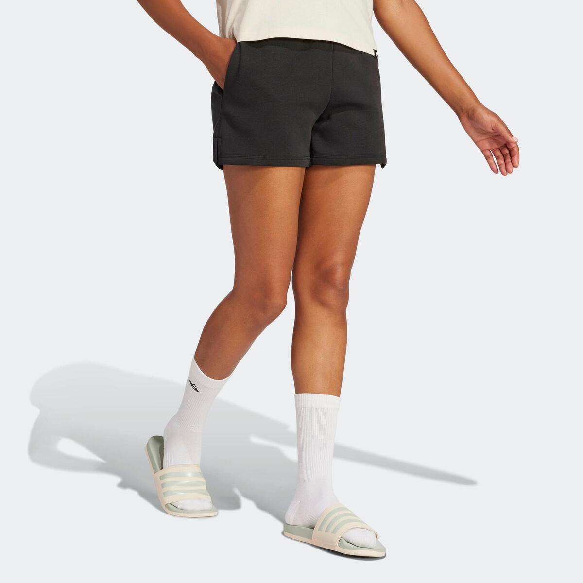 Short de fitness femme, noir