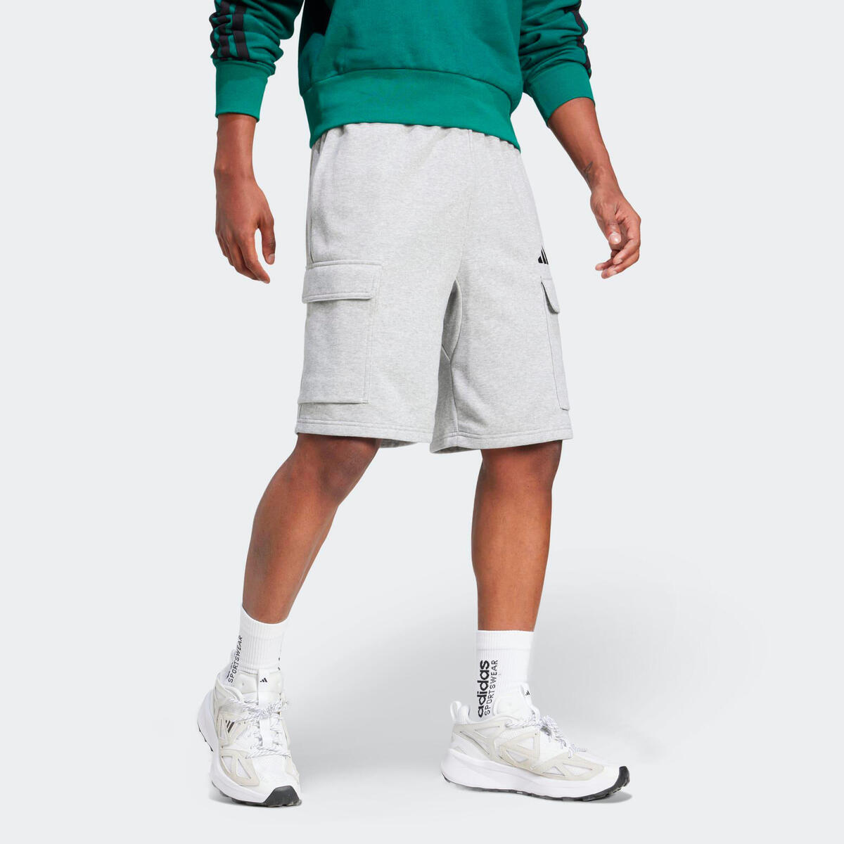 Short en coton homme, gris