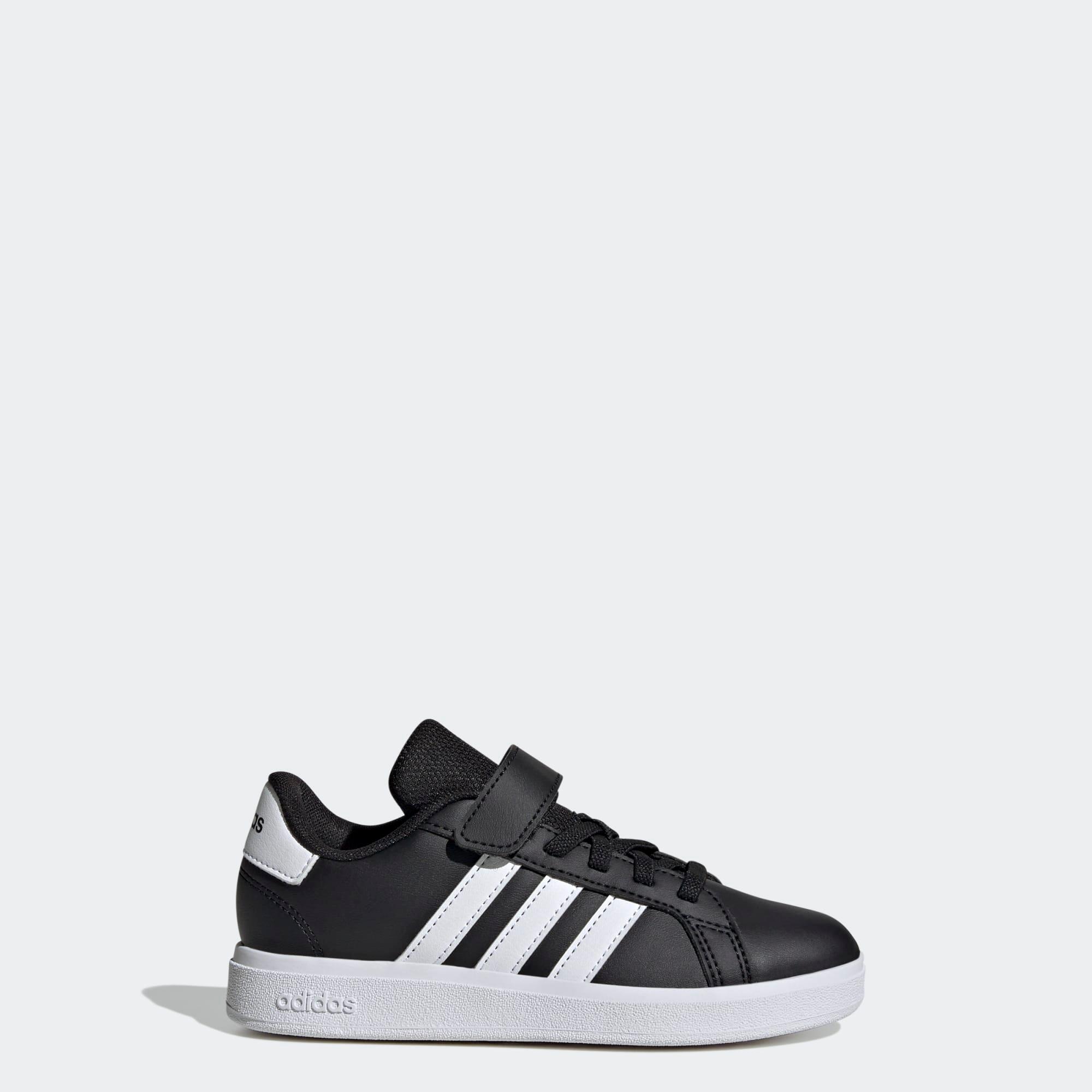 Chaussures Grand Court enfant, noir et blanc 10/11