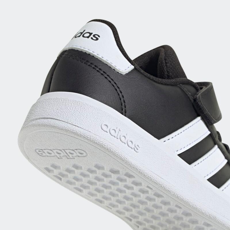 Chaussures Grand Court enfant, noir et blanc