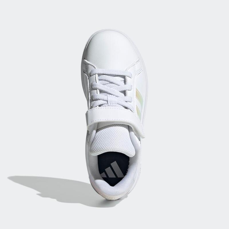 Chaussures Grand Court enfant, blanc et rose