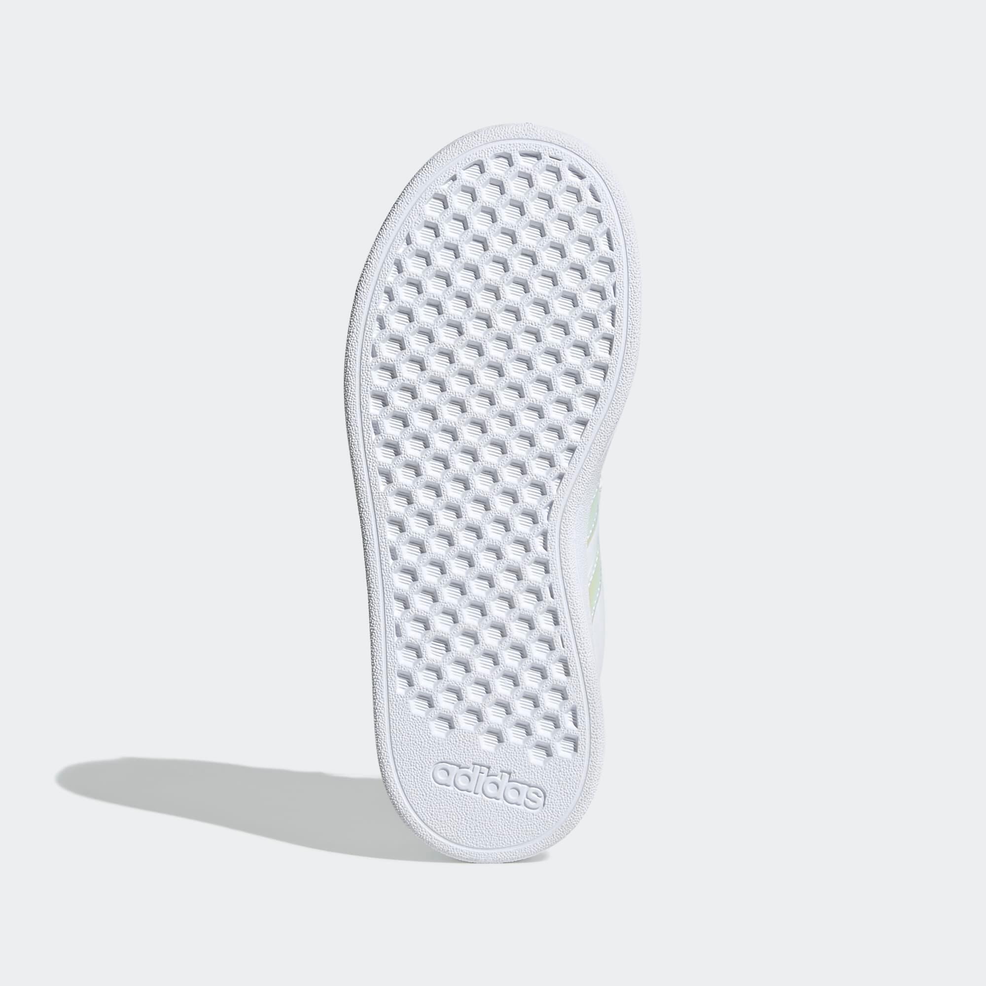 Chaussures Grand Court enfant, blanc et rose 8/12