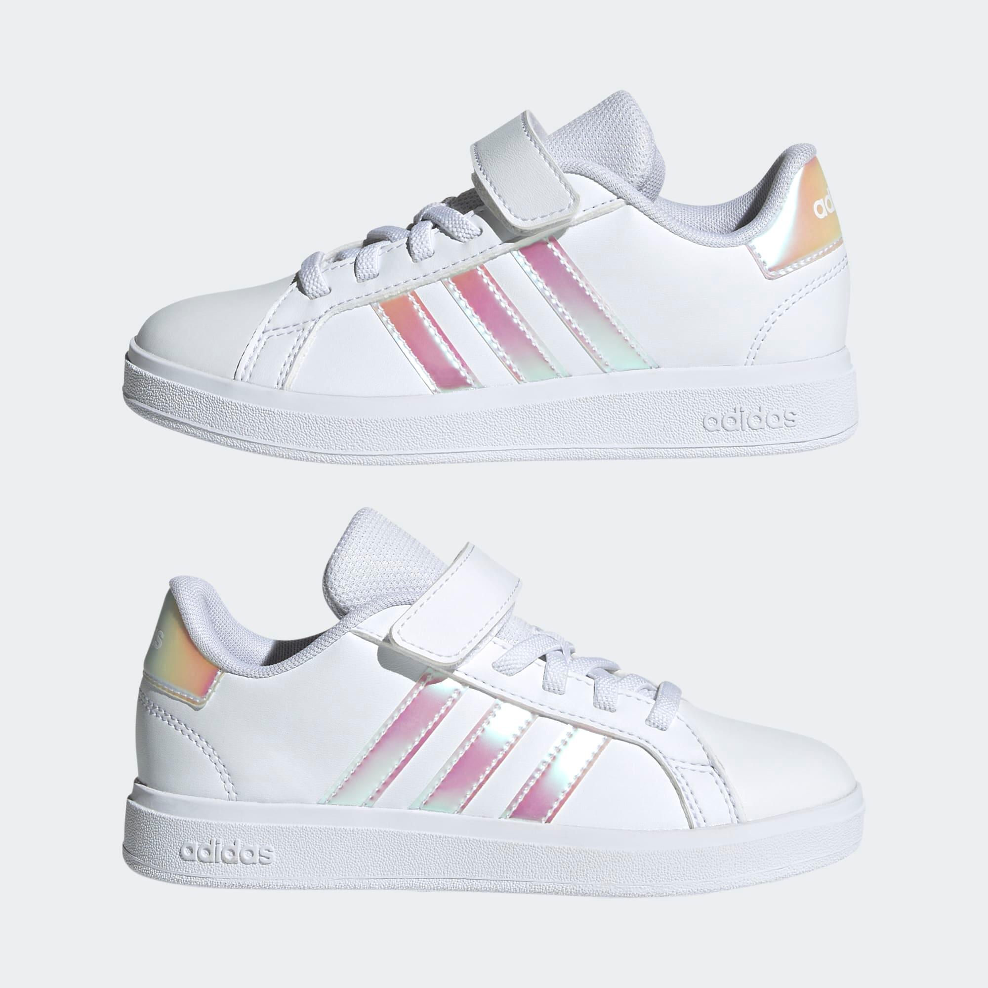 Kids' Shoes Grand Court - White/Pink 3/8