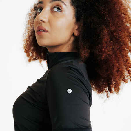 Women's Horse Riding Short-Sleeved Heritage Polo Shirt - Black