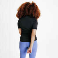 Women's Horse Riding Short-Sleeved Heritage Polo Shirt - Black