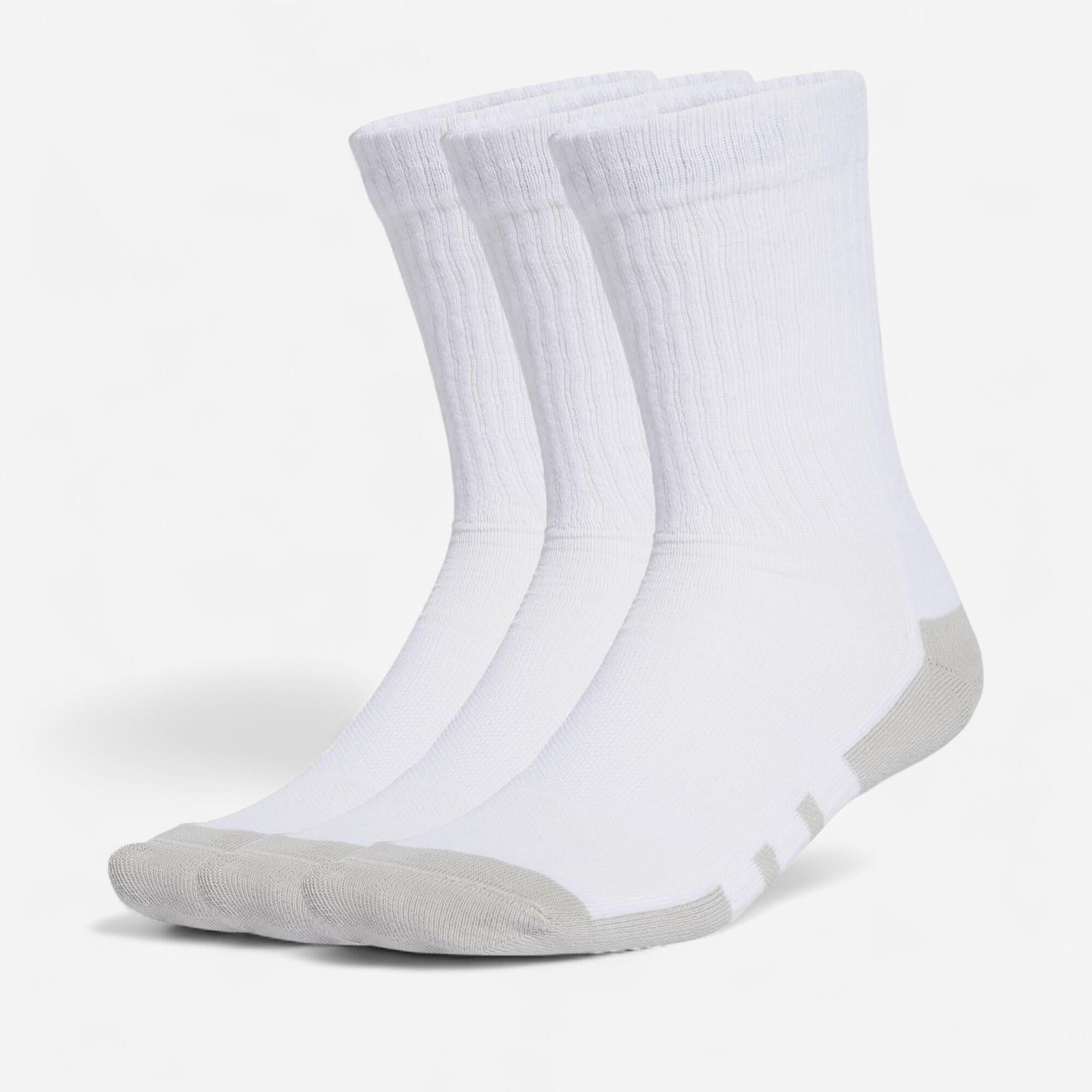 ADIDAS Crew sada 3 párov vysokých ponožiek bielych 40-42