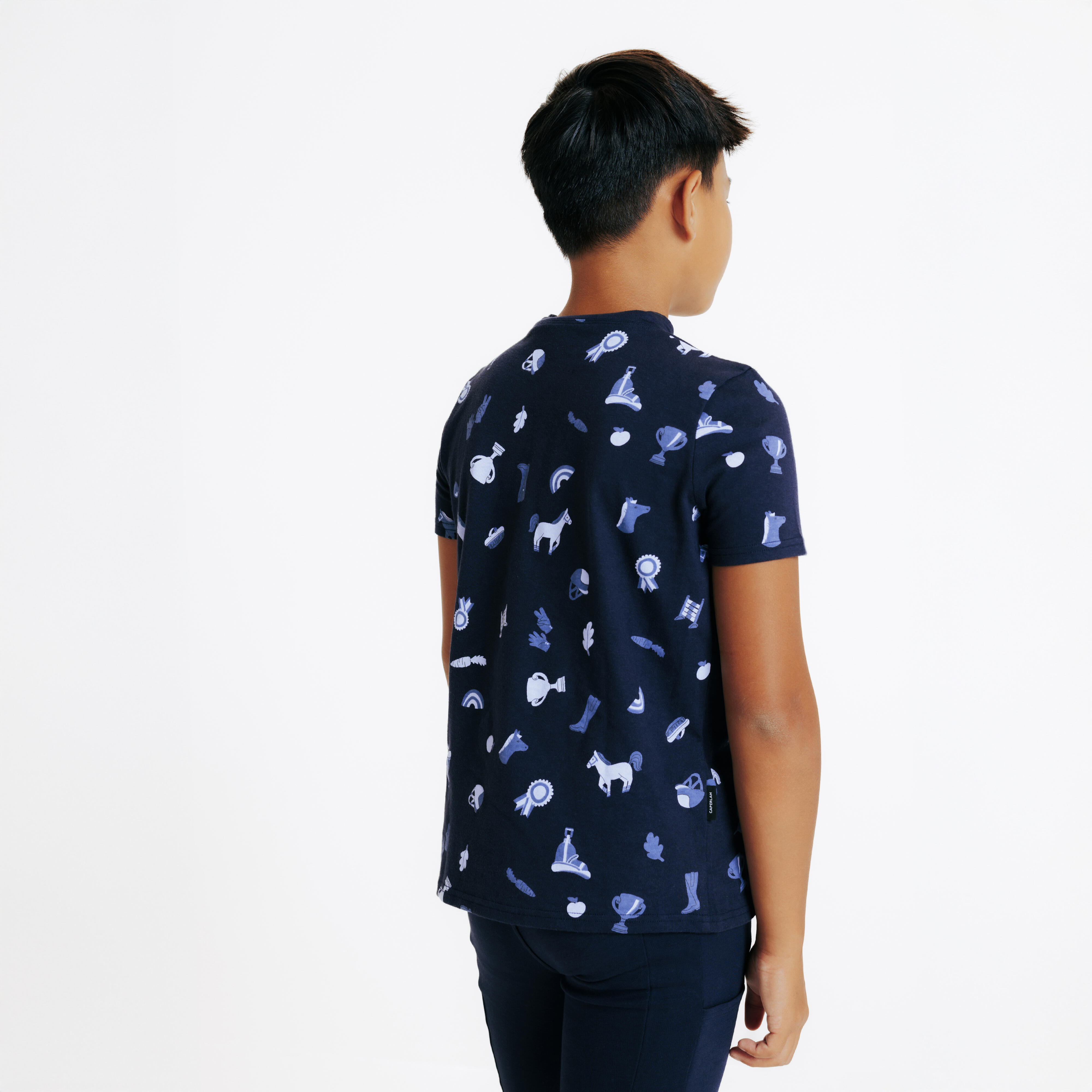Kids' Horse Riding Short-Sleeved Polo - FOUGANZA