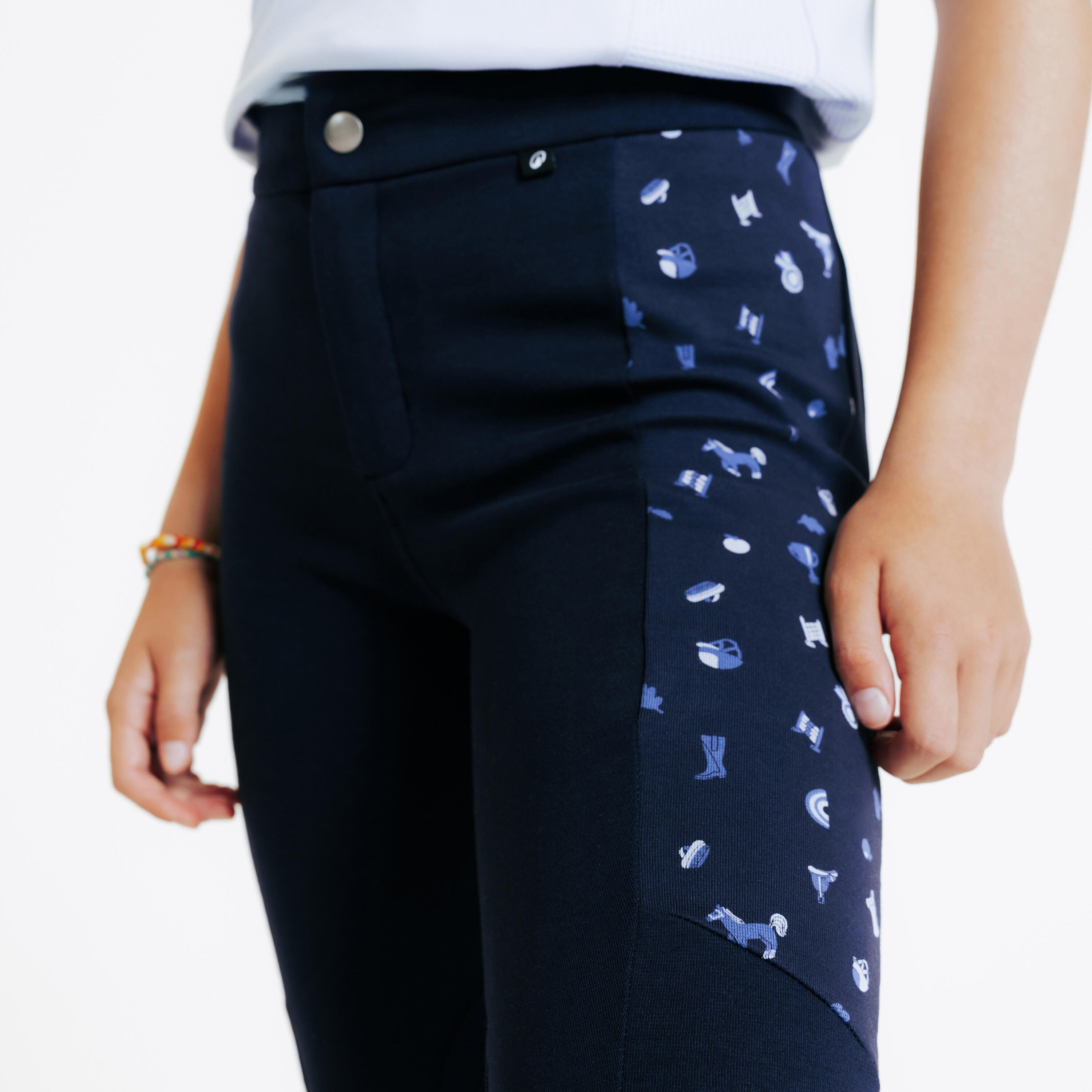 Kids' Horse Riding Jodhpurs Magic - Blue Print 5/6