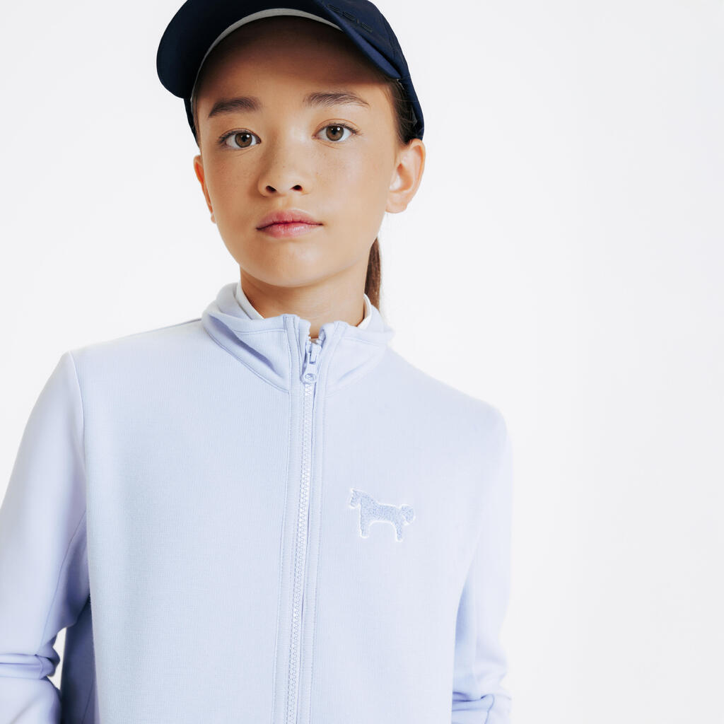 Reit-Sweatjacke 500 Kinder lila