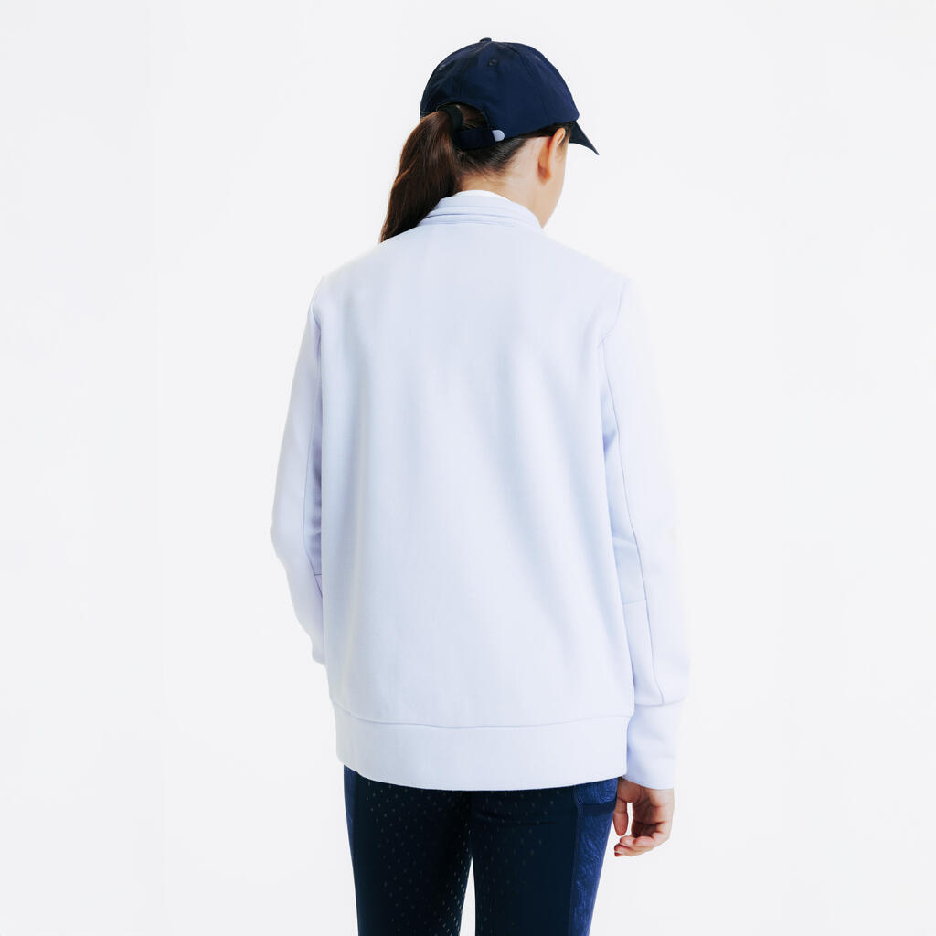 Reit-Sweatjacke 500 Kinder lila