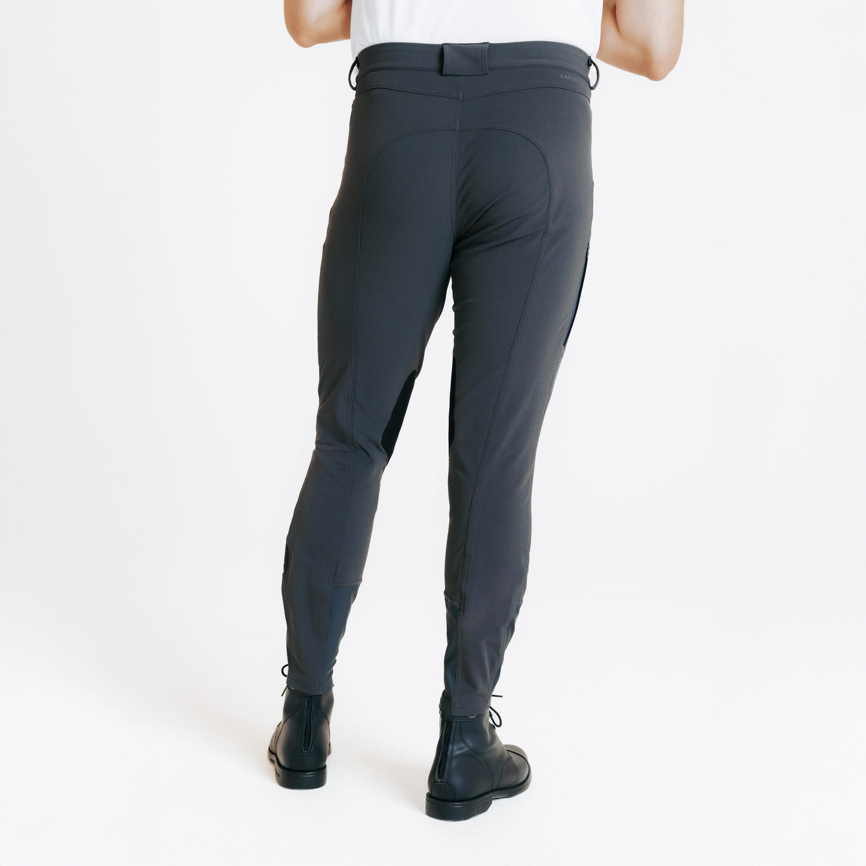 Pantalón Equitación 500 Hombre Gris Oscuro 5/5