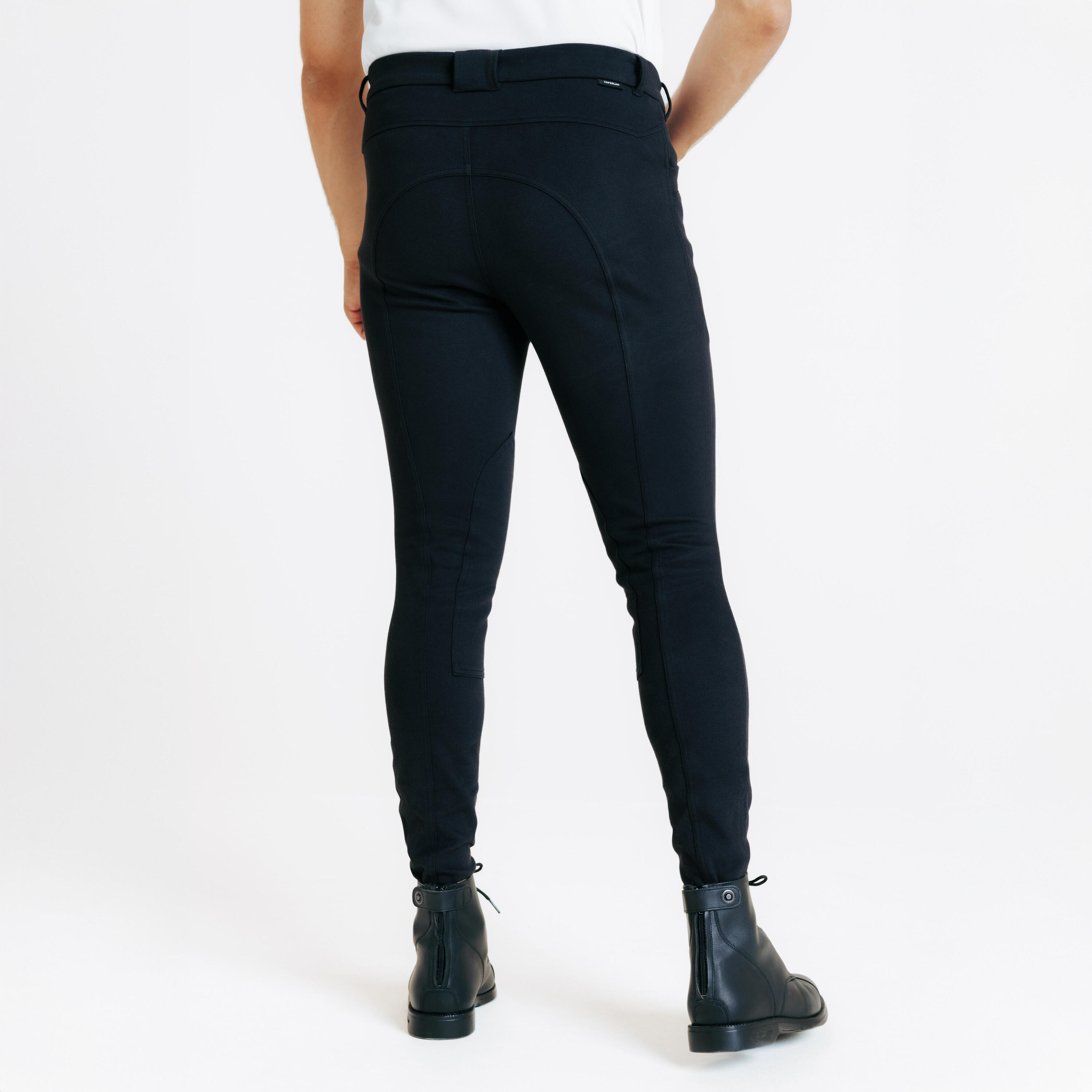 Reithose 100 Herren schwarz  3/4