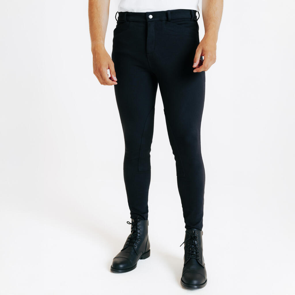 Pantalon Equitation  Homme 100 noir