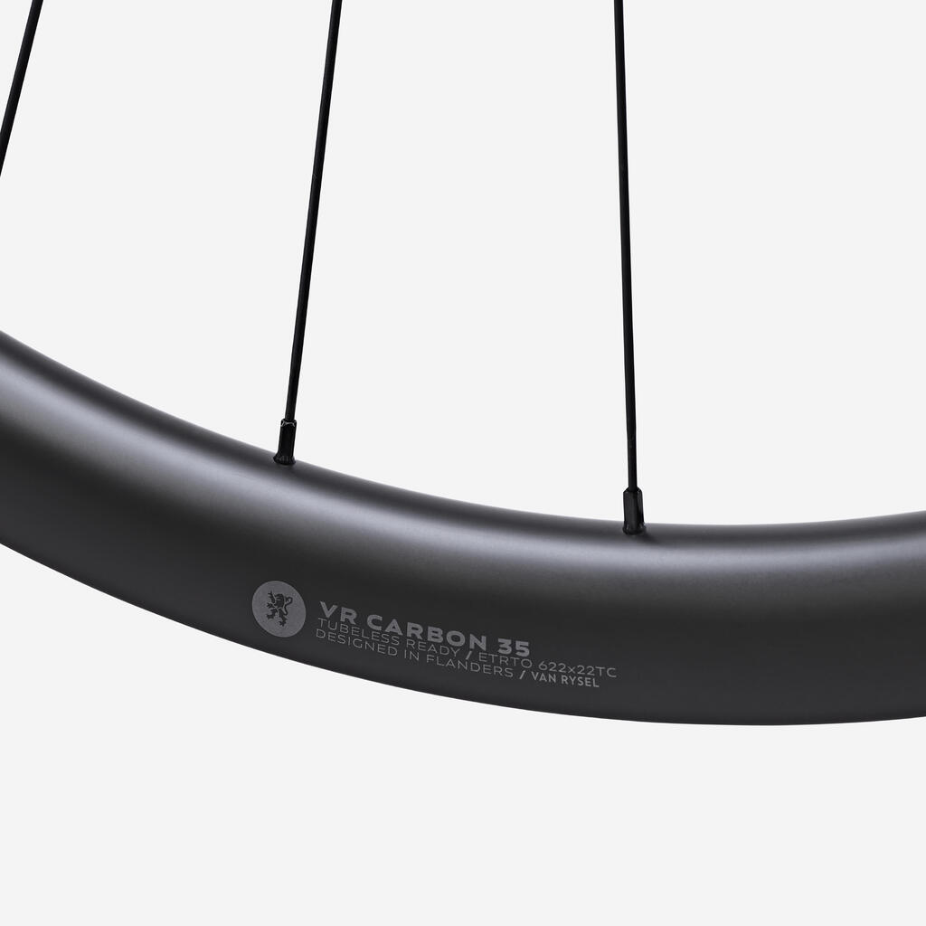 PAIRE DE ROUES CARBONE VR 35 TUBELESS A DISC COMPATIBLE SHIMANO HG