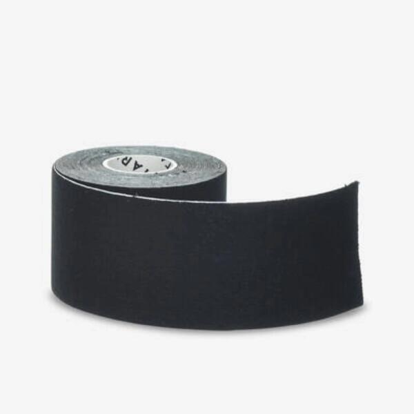 Roll of black kinesiology support tape