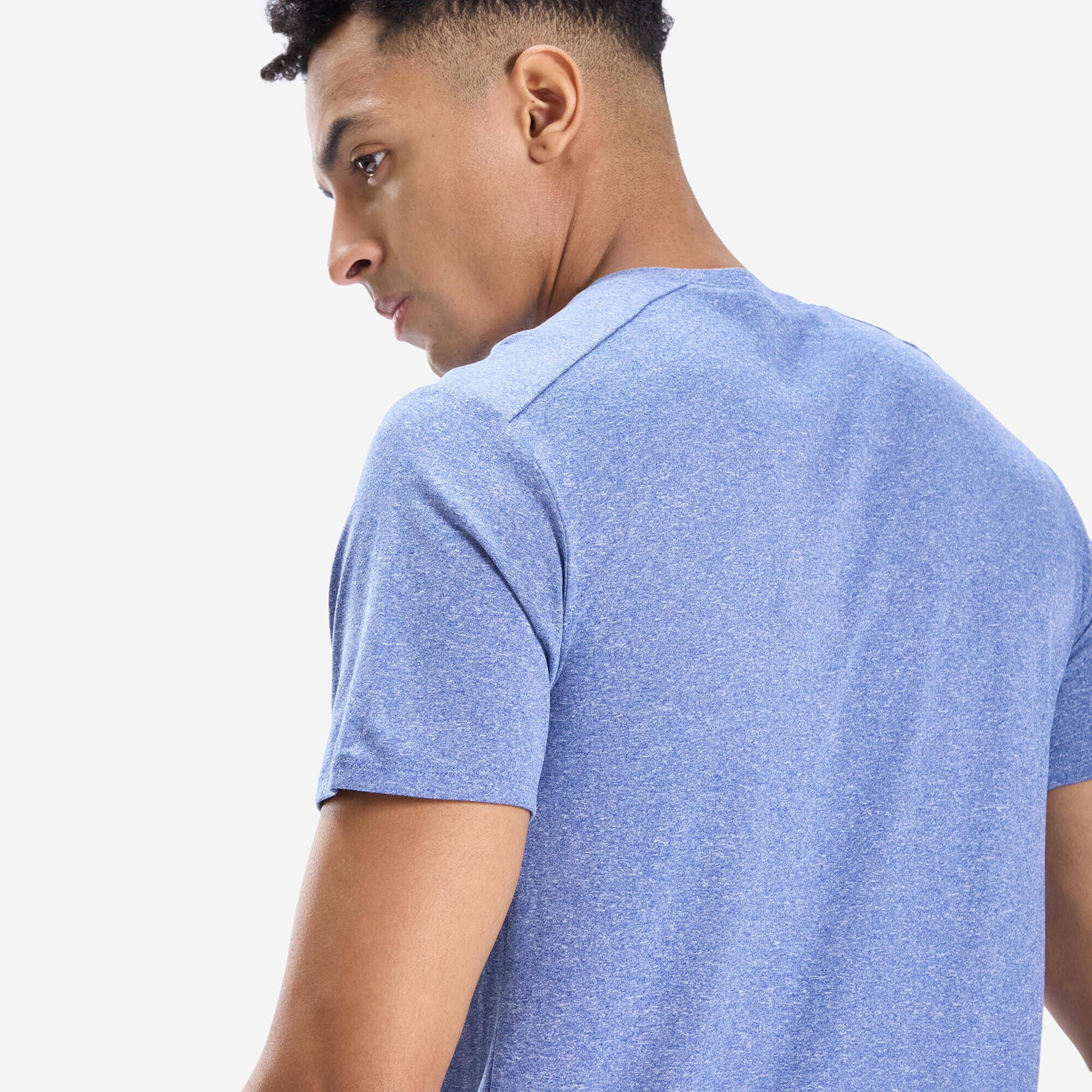 Refurbished Men Breathable Crew Neck T-Shirt Blue - Condition A -  5