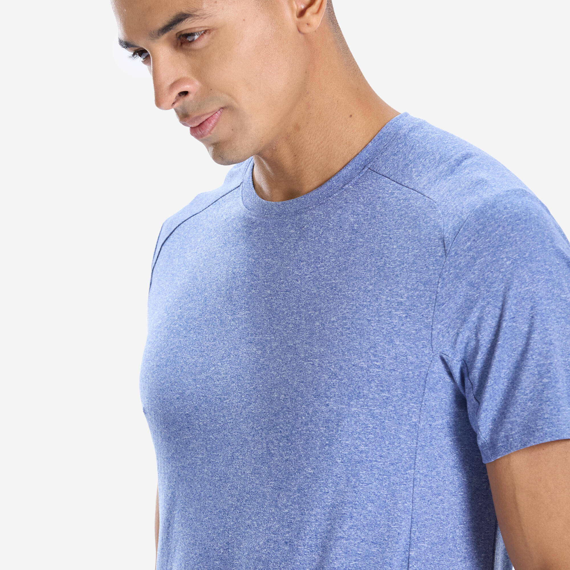 Refurbished Men Breathable Crew Neck T-Shirt Blue - Condition A -  3