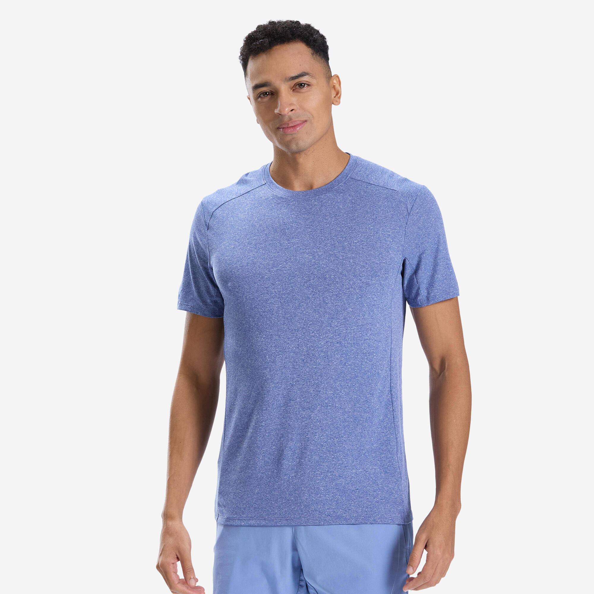 Refurbished Men Breathable Crew Neck T-Shirt Blue - Condition A -  4