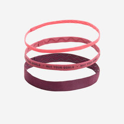 Lot de 3 bandeaux élastiques cheveux femme, violet