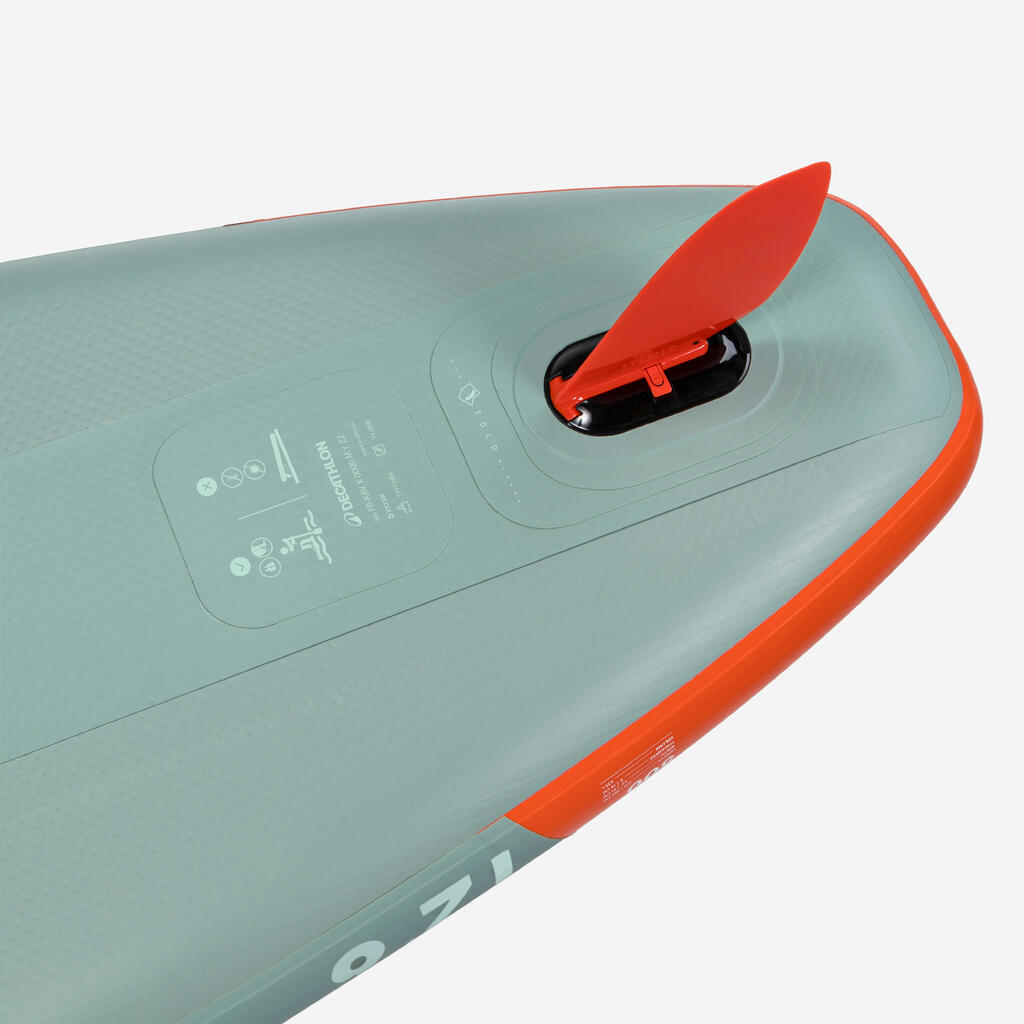 Inflatable Stand up paddle board exploration 12’6 (up to 140 kg) - 500 Green