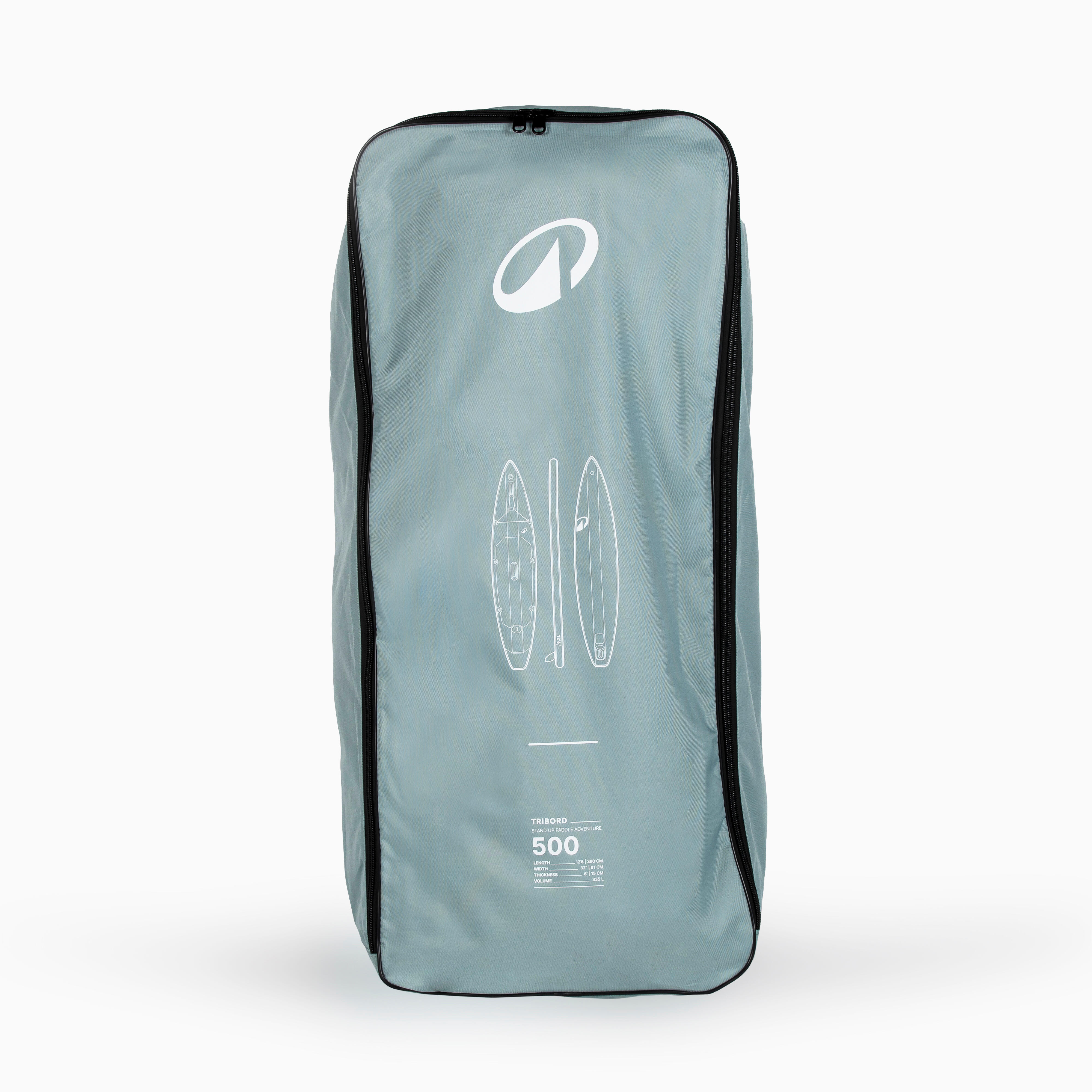DECATHLON Jednokomorový nafukovací paddleboard SET Exploration 12'6 (do 140 kg) zelený bez · záber 9