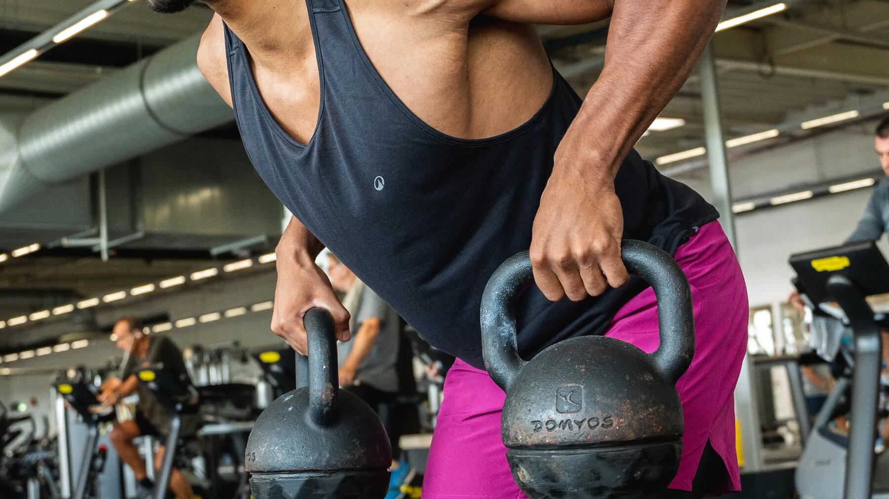 Man exercising on a exercise bike