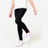 Girl's Cotton Basic Leggings 100 - Graphite Black