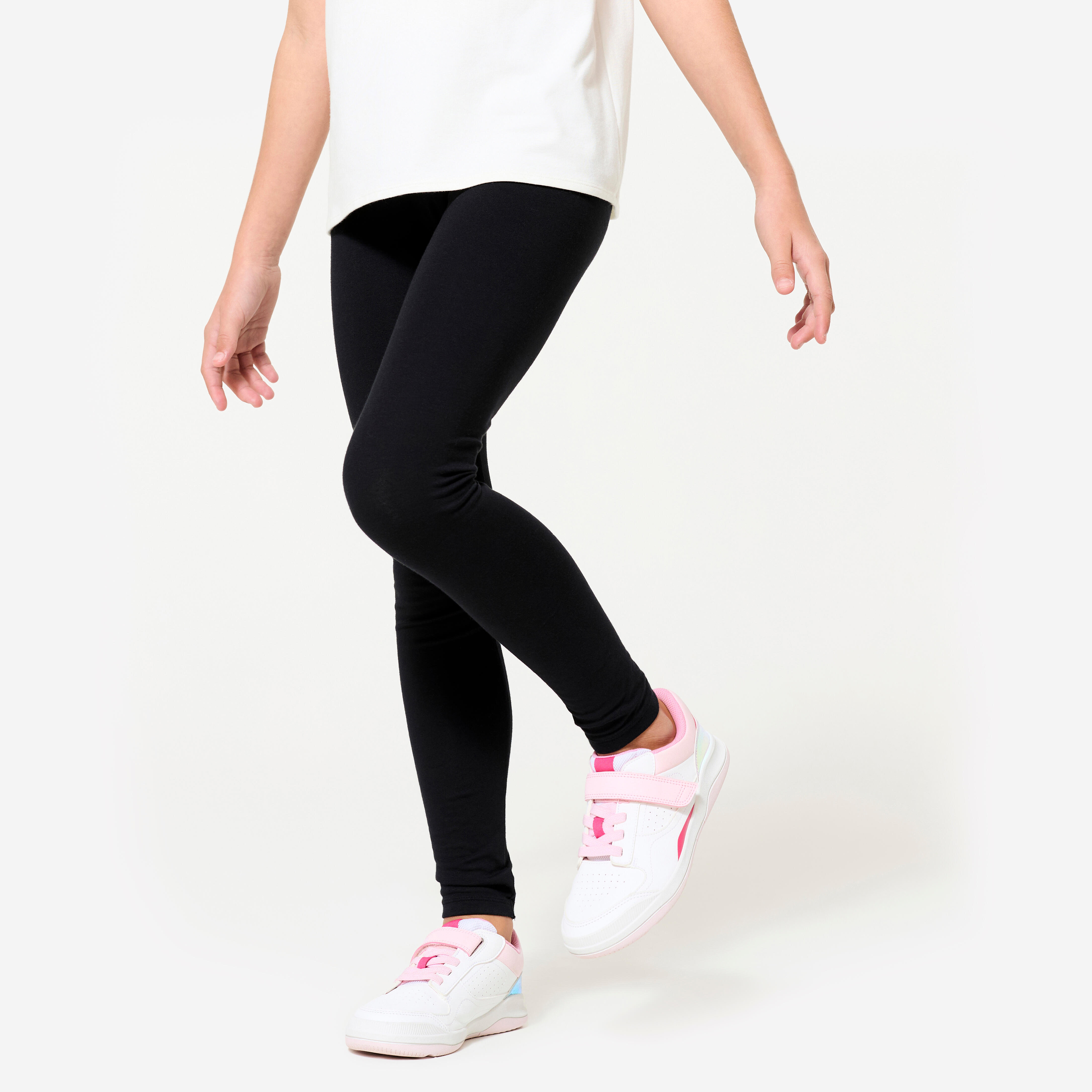Girls' Basic Cotton Leggings Black