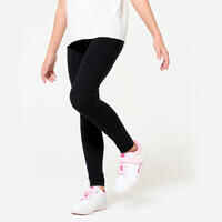 Girls' Basic Cotton Leggings - Black