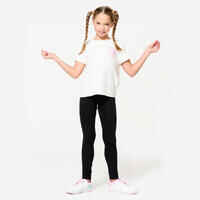Girls' Basic Cotton Leggings - Black
